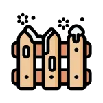 Fence Fences Garden Protection Security SVG Icon
